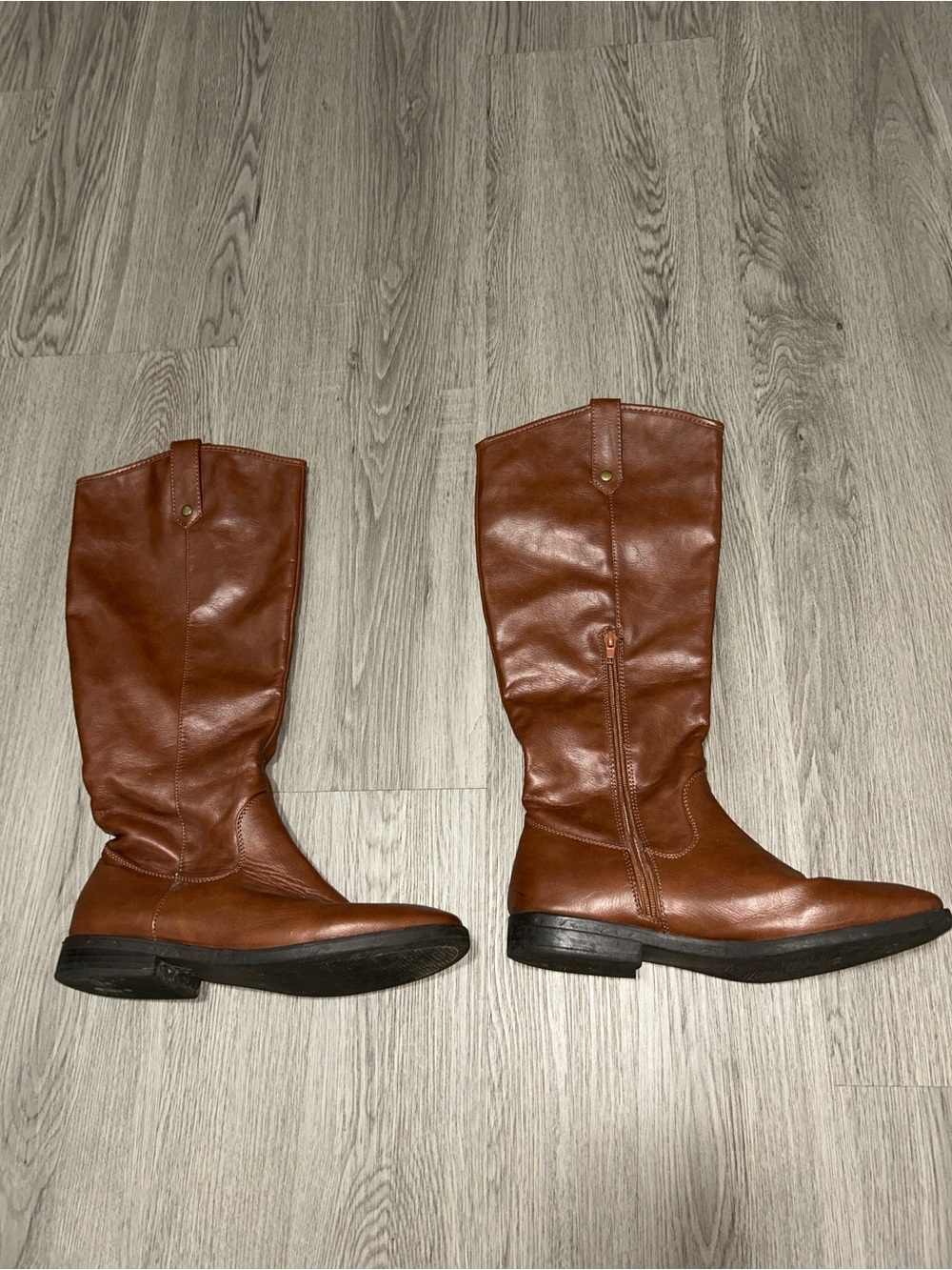 Rampage Chestnut Brown Over-the-Knee Leather Boots
